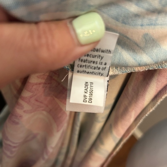 Diane Von Furstenberg 100% Silk Luxury Multicolor Summer Kaden Dress Size 6 - Picture 11 of 14